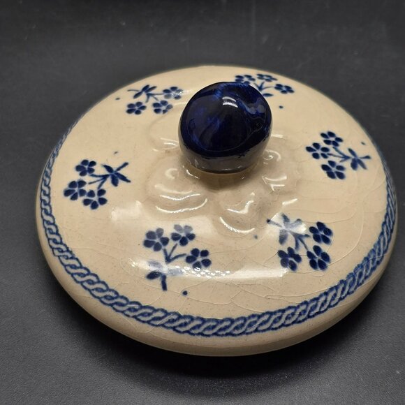 Vintage Johnson Brothers Sugar Pot Blue & Cream Floral Ceramic England Dh1351 - Picture 6 of 10